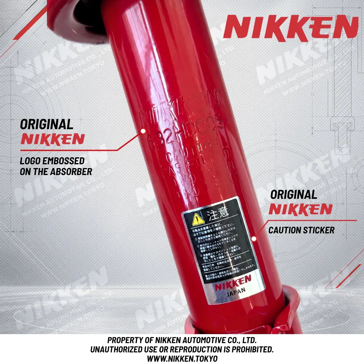2 of 5: NIKKEN embossed logo and caution sticker